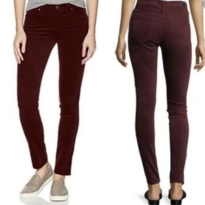 AG Adriano Goldschmied The Legging Low Rise Skinny Corduroy Jeans Size 26 Y2K